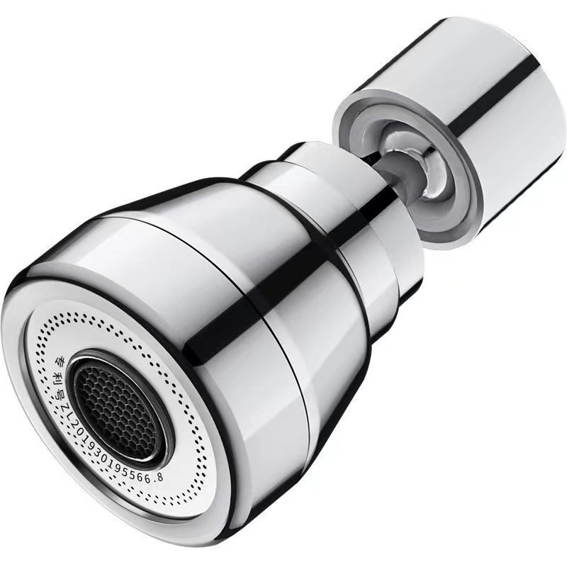 Kitchen faucet splash-proof, universal extension bubble filter, half-copper three-position faucet and shower head, universal pressurization Item Picture