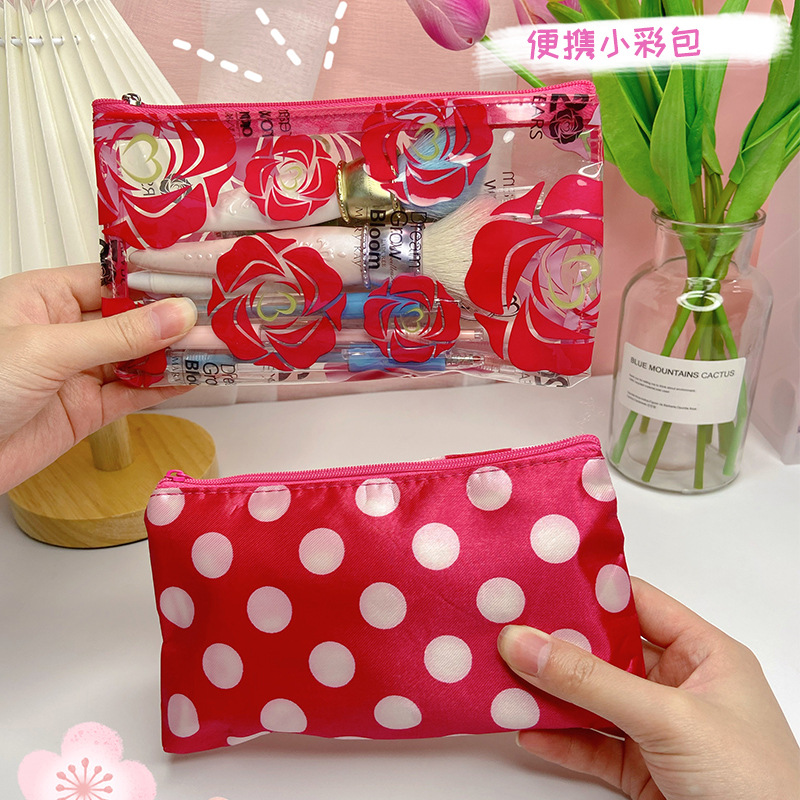 Pillow makeup bag, large capacity, ins high-end style, new female Internet celebrity pen case, travel toiletry bag, coin purse wholesale full figure