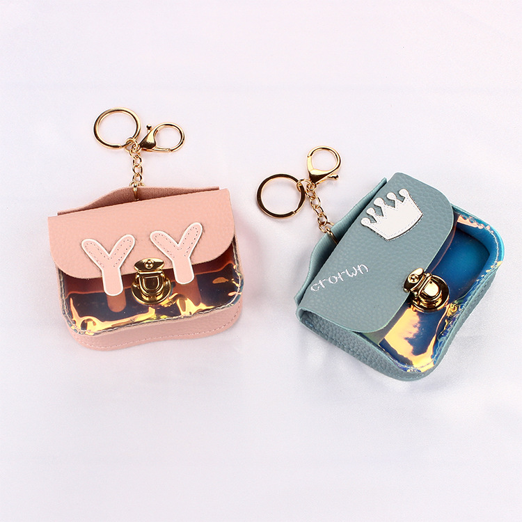 Wallet Girl 2024 New Korean style trendy student, fresh and cute lady, small wallet, clutch, laser coin purse Item Picture