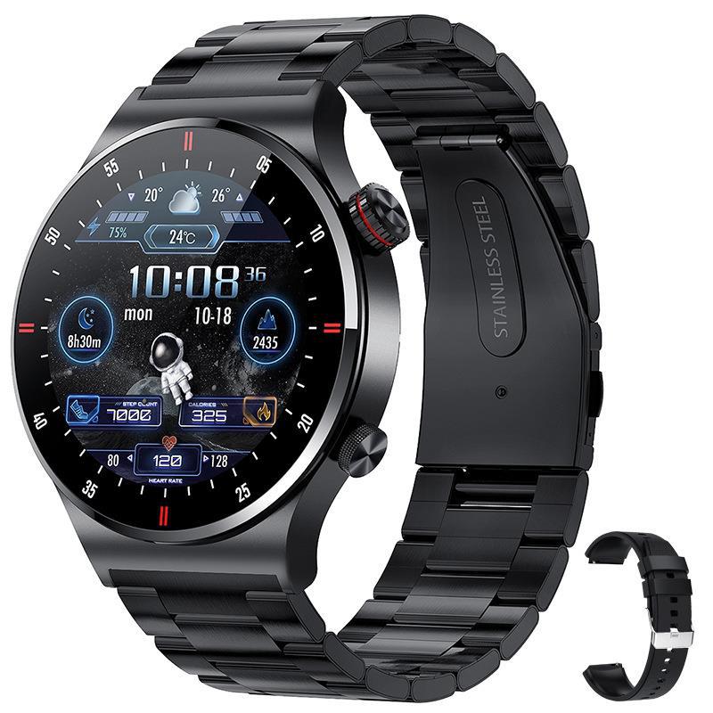 The new QW33 smartwatch features an ECG+PPG music player and a step-counting Bluetooth call smartwatch details Picture