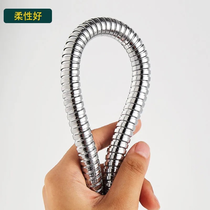 European-style antique showerhead, stainless steel shower hose, gold and black hose, 1.5-meter explosion-proof Specification drawing