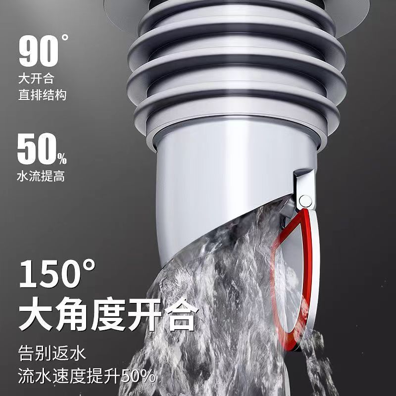 Sewer pipe anti-odor backflow wonder, kitchen washing machine anti-odor silicone ring sealing plug 5075 drainage pipe plug Application Scenario