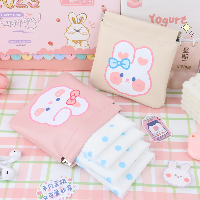 Cute girl sanitary napkin storage bag for students, portable sanitary napkin storage bag for sanitary napkins, spring pads and menstrual packs Application Scenario