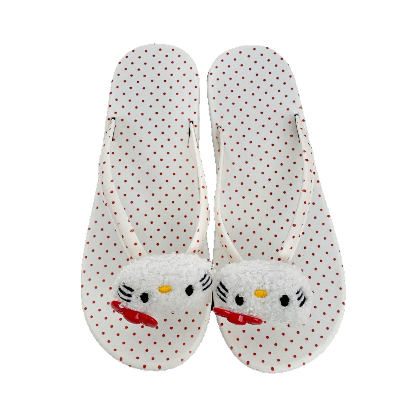 Cute cat-shaped polka dot herpeso slippers for women 2025 new style versatile summer outerwear soft-soled thick-soled slippers Item Picture