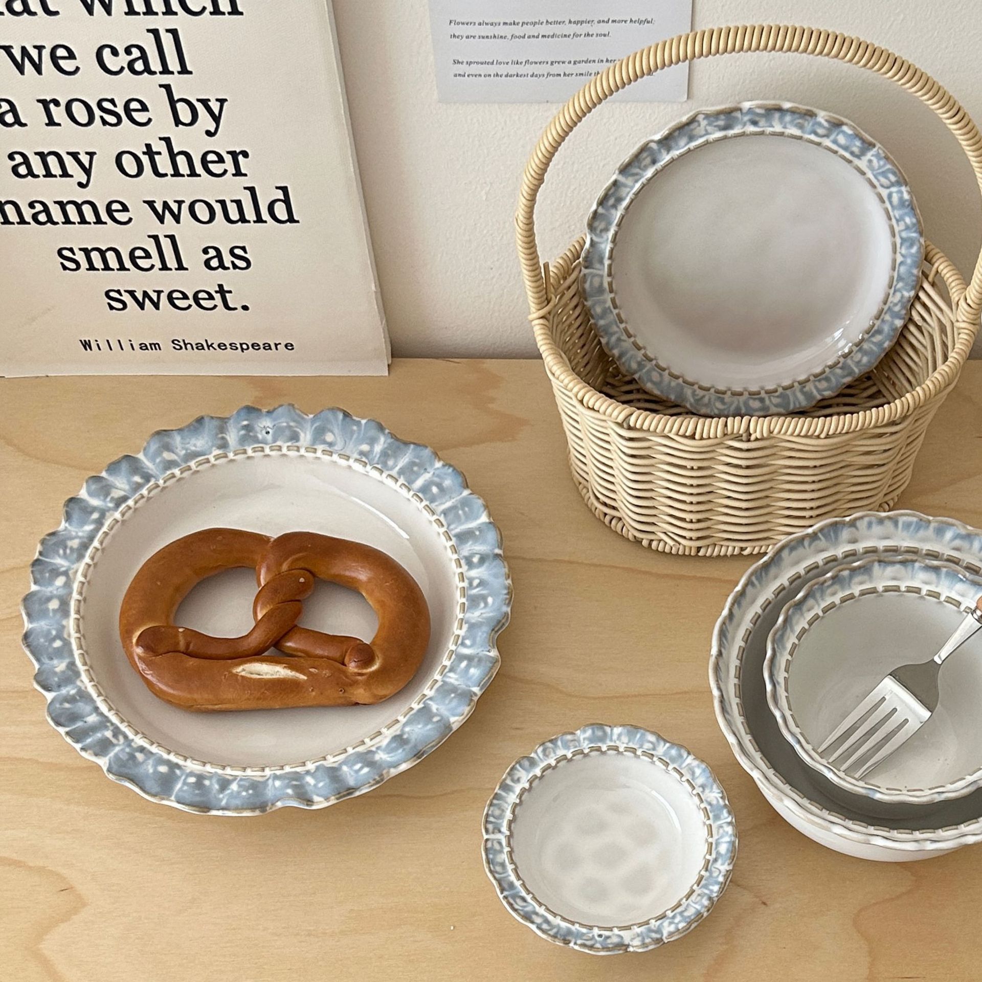 High-quality appearance level tableware, bowl and plate sets, plates, high-end feel, home yogurt bowls, underglaze colored dinner plates, ceramic rice and noodle bowls Specification drawing