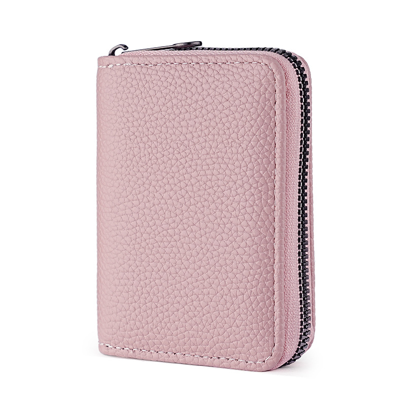 Lychee-patterned organ card case for women with 9 card slots, for women with card cases, macaron Korean version business card case, and credit card case Item Picture
