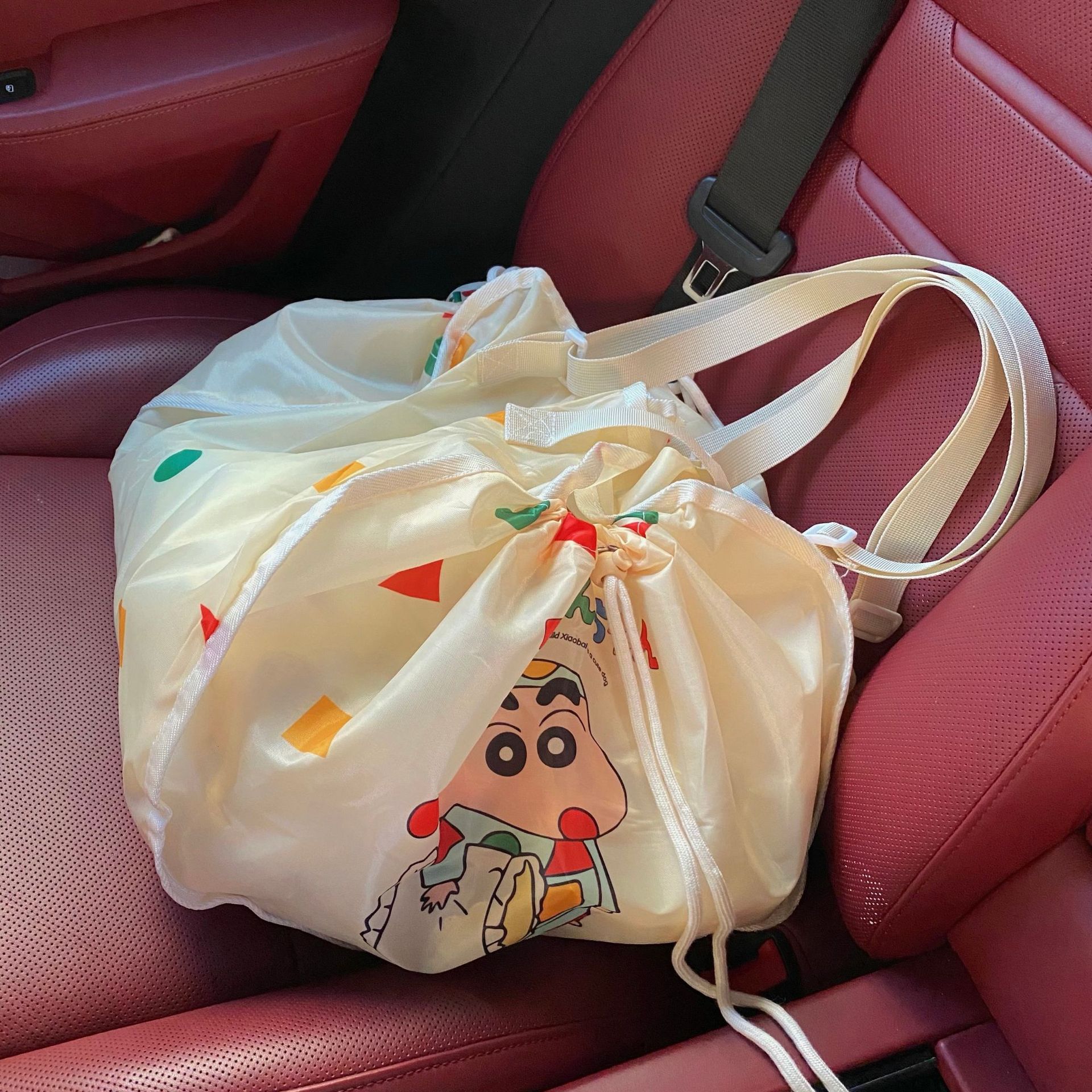 Cute cartoon car seat back storage bag, multi-functional hanging bag, large-capacity rear car storage bag, net pocket Item Picture
