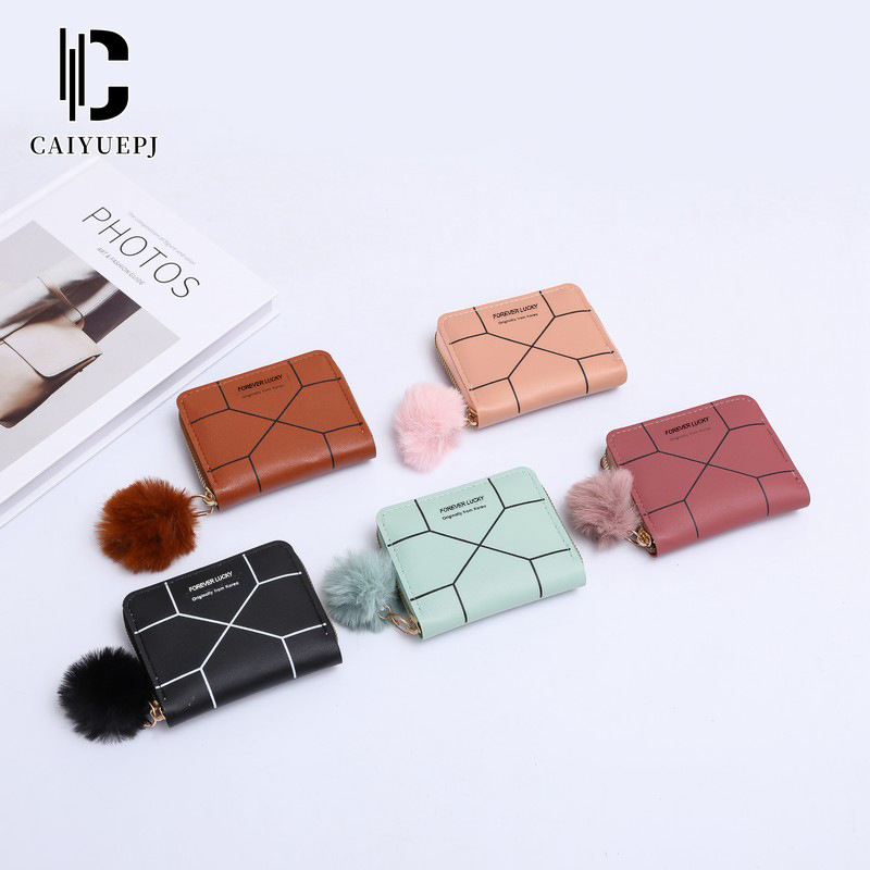 Cross-border foreign trade agency for women's wallets, short and simple card wallet, coin purse, one-piece pattern zipper women's coin purse Specification drawing