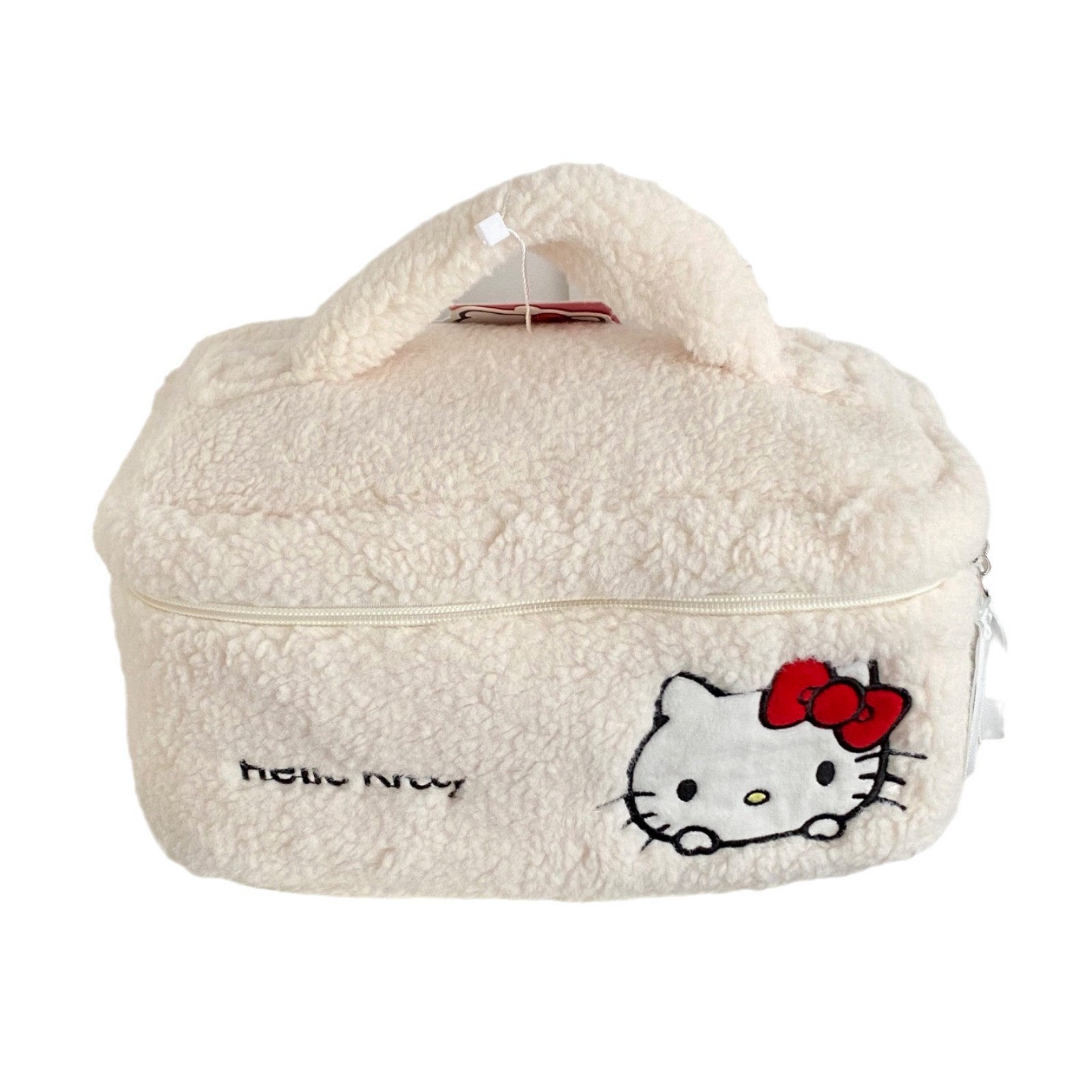 Genuine and authorized ~ High-quality appearance level plush embroidery makeup bag, cartoon large-capacity business trip cosmetics storage bag Item Picture