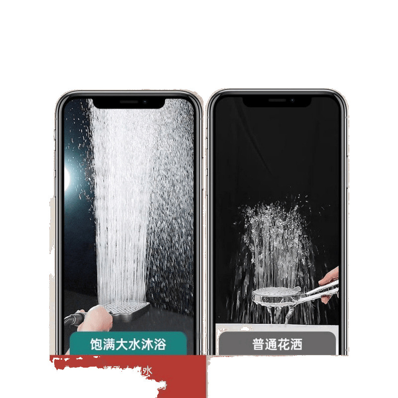 Square non-pressurized hole large panel shower head, large water flow shower head, large hole showerhead for household use Item Picture