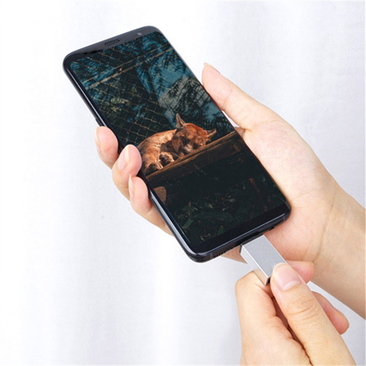 Aluminum alloy Android OTG adapter Micro to USB3.0 female mobile phone tablet computer V8 port to USB Specification drawing