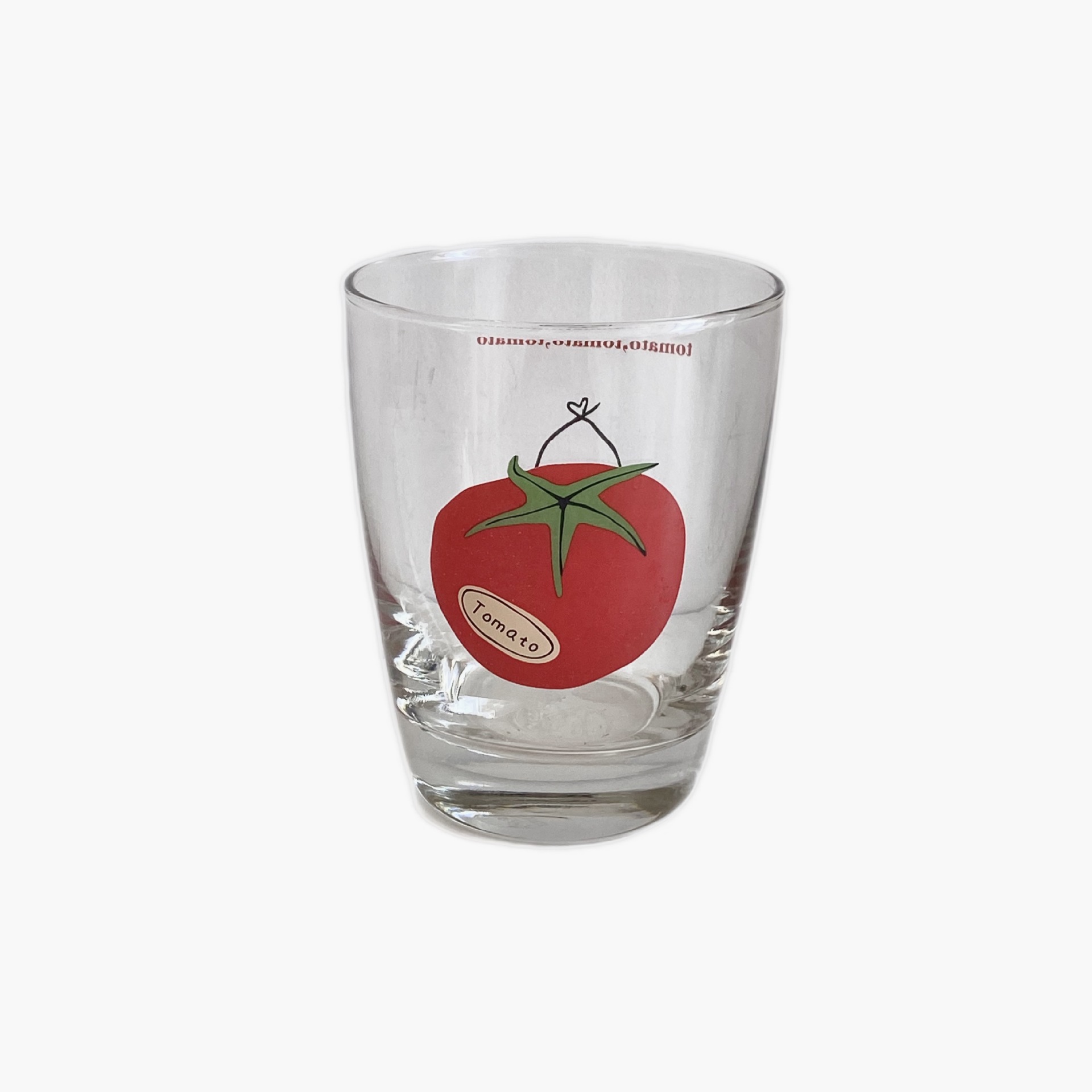 High-appearance-level tomato glass cup, Korean ins style thick-bottled household drinking cup, simple and transparent milk cup, juice cup Item Picture