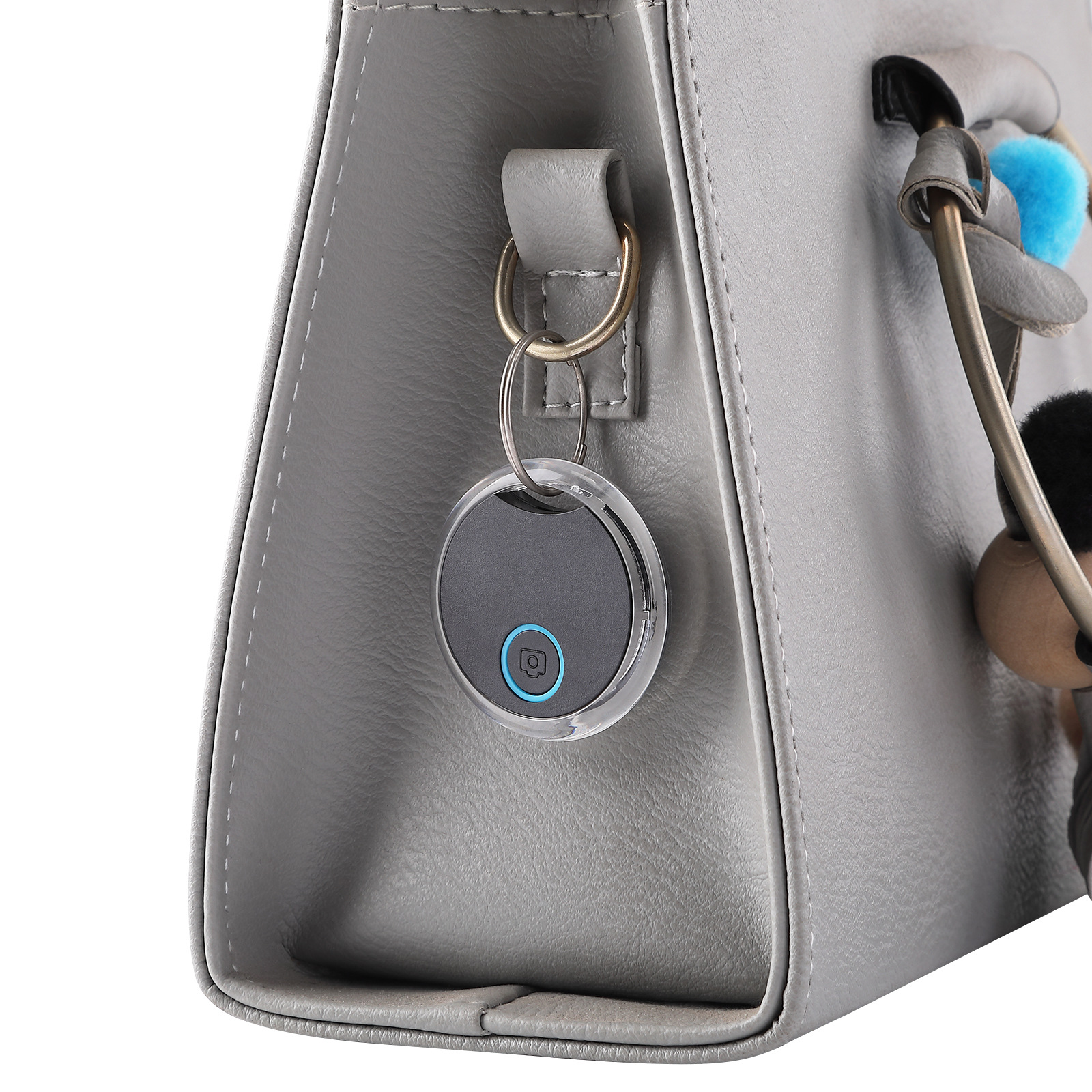 S8 Crystal Circular Smart anti-Loss Finder, New key wallet Bidirectional Search, Tracking and positioning Air Tag Specification drawing