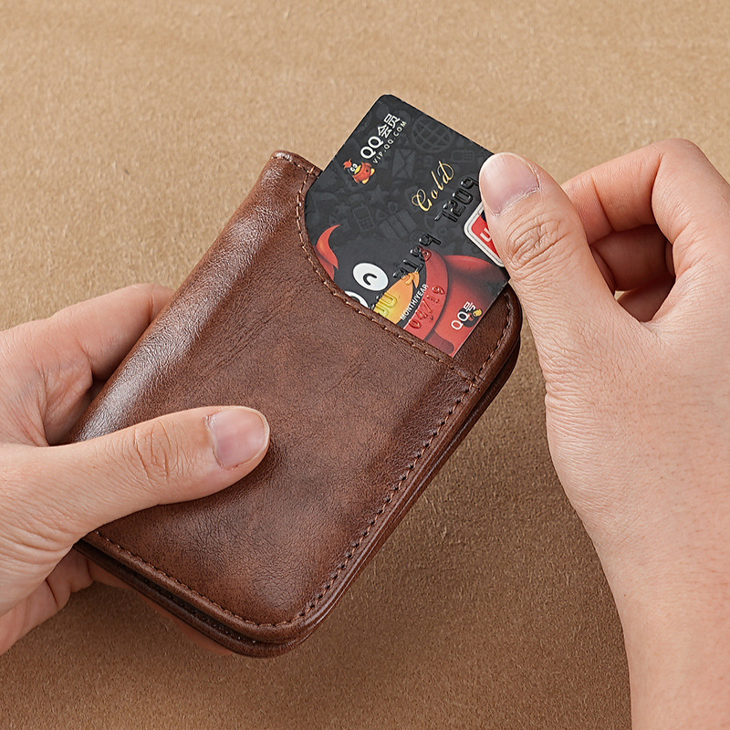 New men's thin card case, ultra-thin bank card wallet, 2024 new multi-functional anti-magnetic driver's license Application Scenario