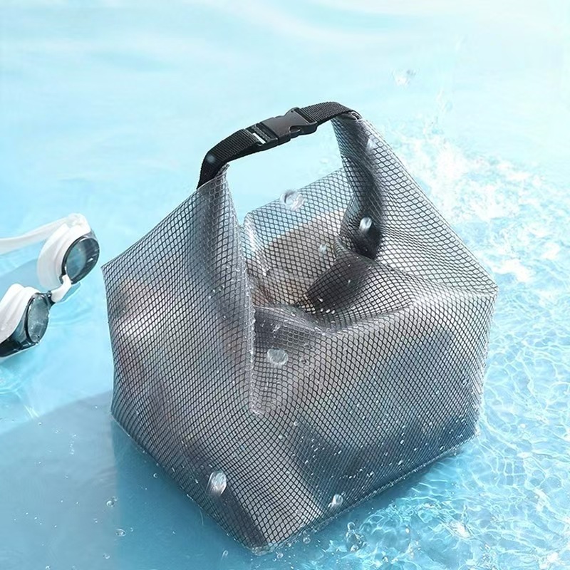 Waterproof storage bag, fitness clothes, swimming, bathroom, large capacity, drawstring opening, men's and women's outdoor travel, toiletry and storage small bag full figure