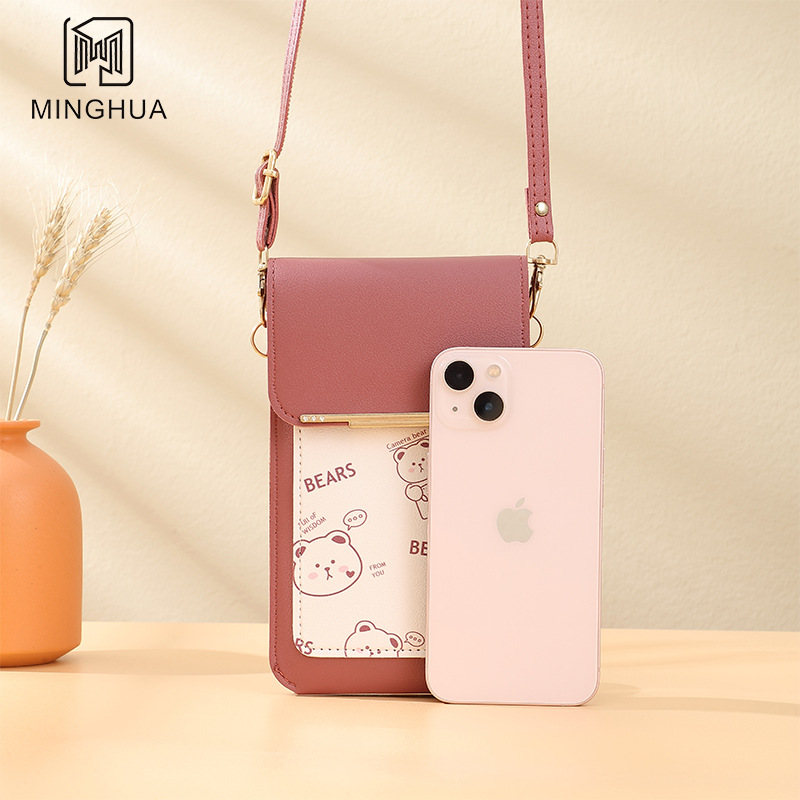 Mobile phone bag, small shoulder bag, cute card case headphone bag, large-capacity single-shoulder bag, touch-screen mobile phone bag, mobile phone storage bag Application Scenario