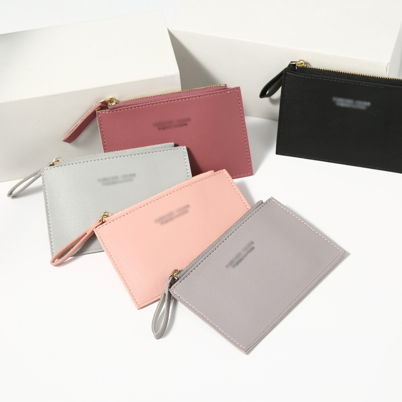 The 2020 new style wallet card case for women is a simple, fashionable and classic solid-color zipper coin purse for women on Instagram Specification drawing