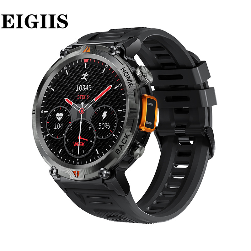 KE3 Cross-border LED flashlight 1.45 screen Bluetooth Smartwatch Eigiis Heart Rate Blood Oxygen Sleep Exercise full figure
