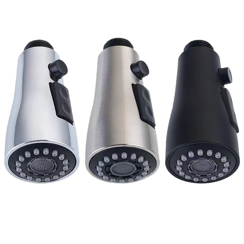 The manufacturer's pull-out faucet, kitchen sink, splash-proof shower head, three-function one-button water-stop pull-out nozzle Application Scenario