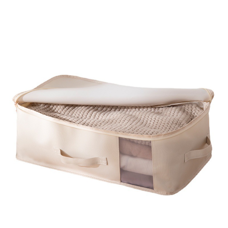 【 Zhi Xiang Jia 】 Nordic-style simple and elegant under-bed clothing and shoe storage box with a transparent window for convenient storage bags Item Picture