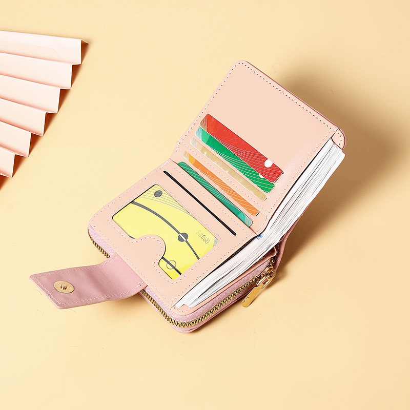 New card bag solid color coin purse 2024 Summer wallet Cross-border zipper women's wallet short style wholesale Application Scenario