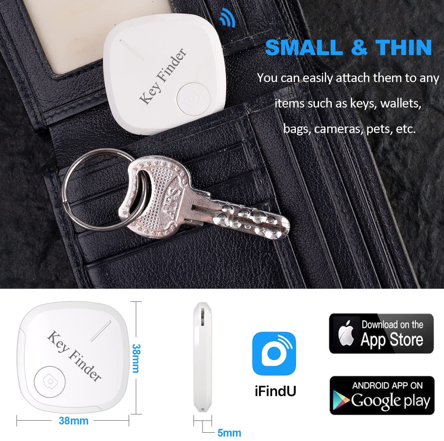 Key Finder Square anti-loss device factory private mold key tracker Smart Finder Bluetooth Finder Item Picture