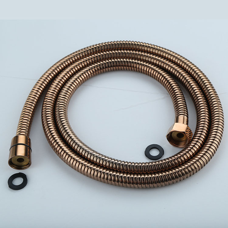 Factory direct sales of electroplated encrypted PVD gun gray brushed gold zirconium gold rose gold black shower heads and shower tubes Item Picture