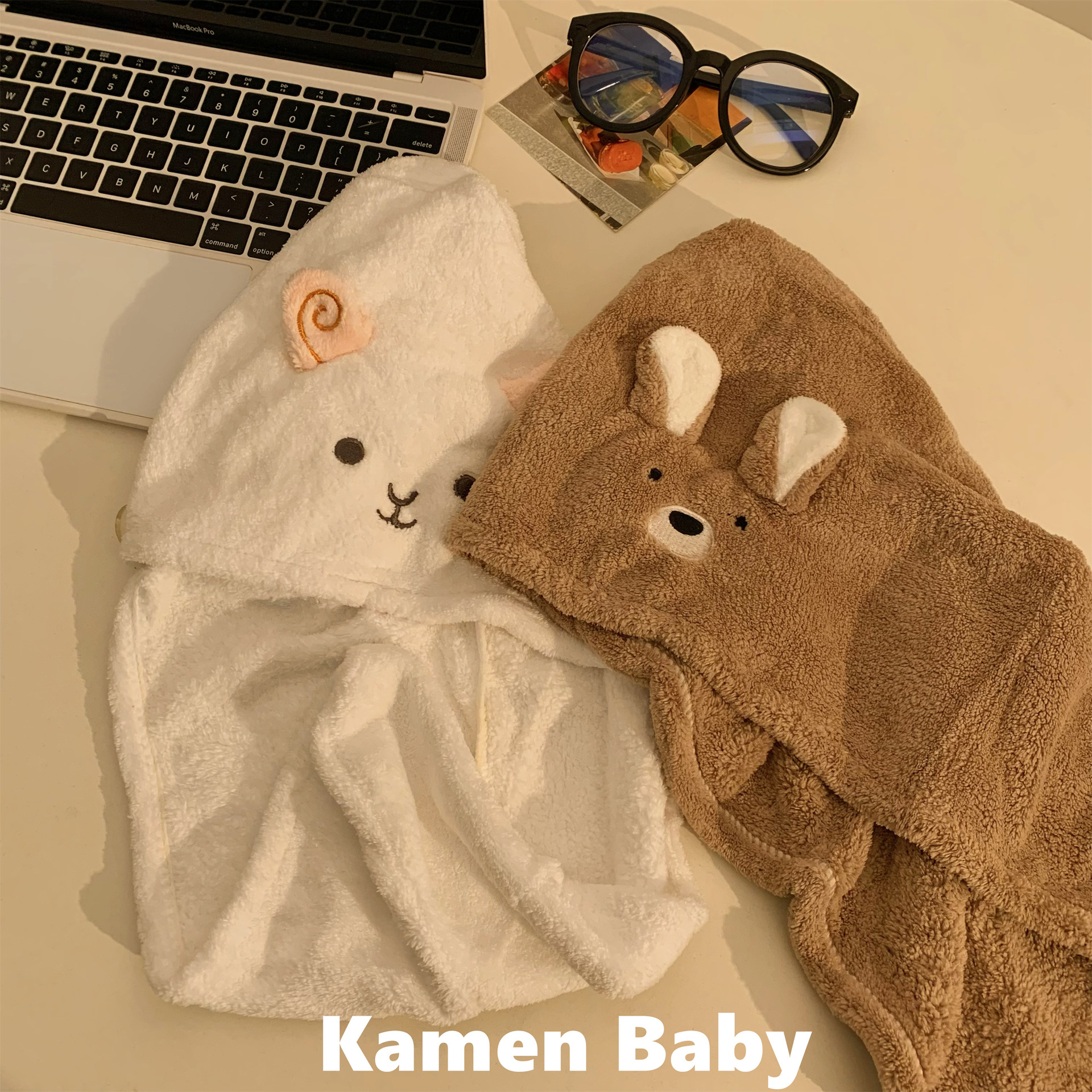 New lamb coral fleece dry hair cap for women, super absorbent and quick-drying hair towel, thickened shower cap for student bathroom Specification drawing