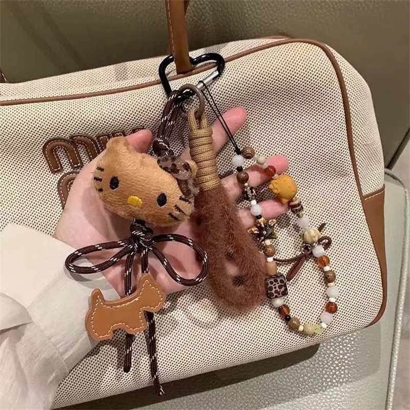 Creative beaded pendants! Cute cartoon cat bags, mobile phone chains, pendants, decorations, keychains, and lanyards with a girlish heart Specification drawing
