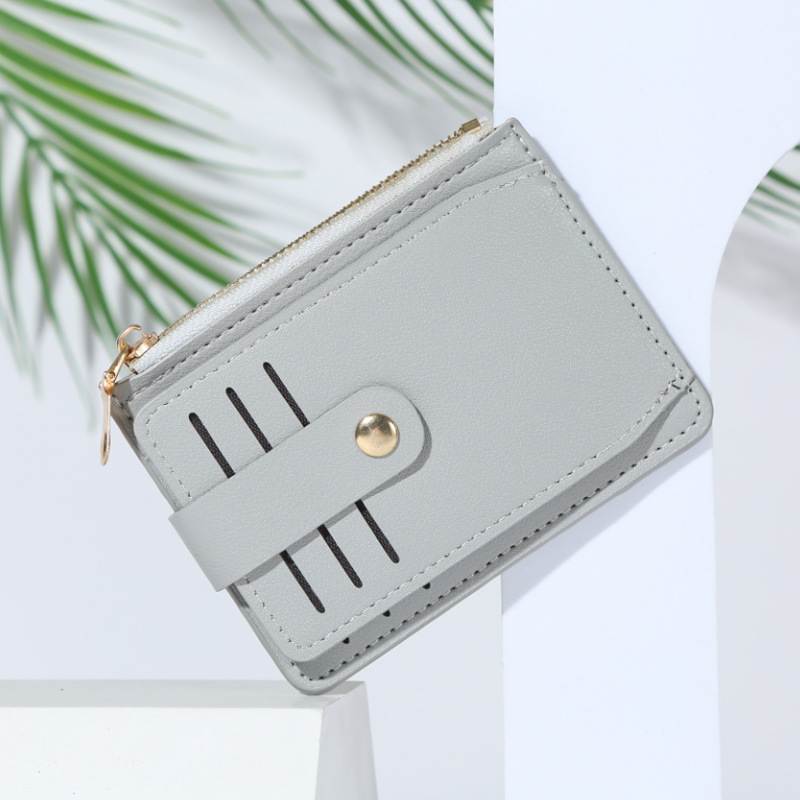 2022 New style women's short wallet, PU leather zipper, niche design, women's multi-position, solid color, fixed logo Application Scenario