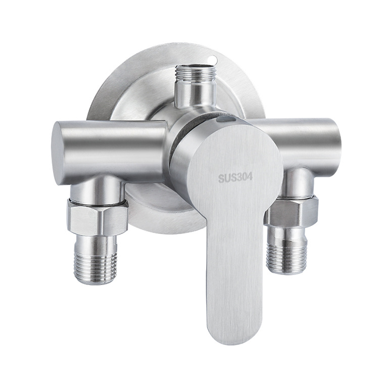 304 stainless steel hot and cold water mixing valve, exposed shower faucet, water heater switch, mixing valve, bathroom bathing Item Picture