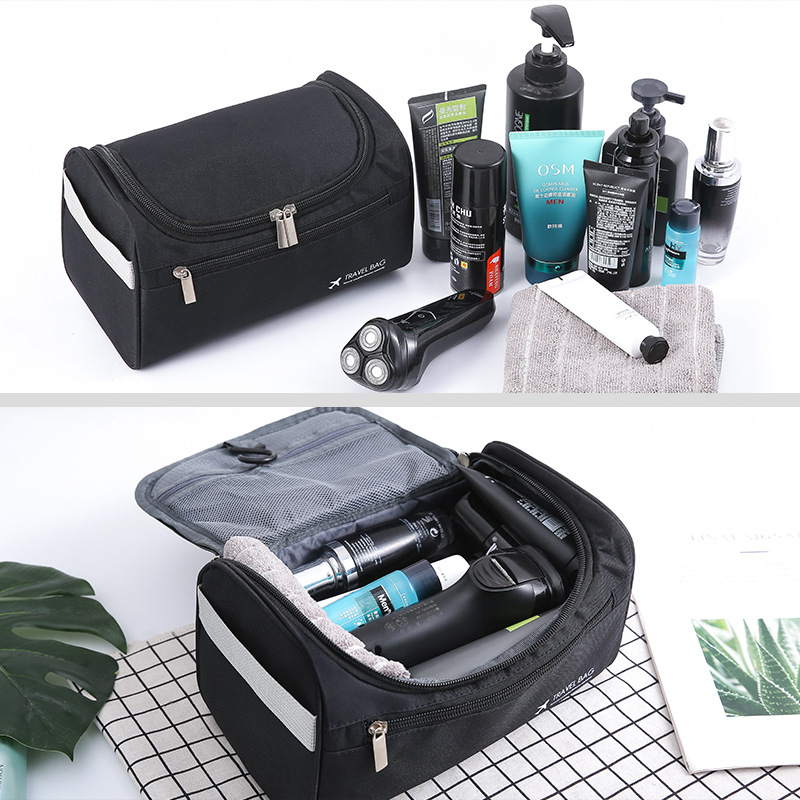 Outdoor business trip hand-held waterproof hook toiletry bag, men's makeup bag, portable travel storage and organization bag for storage details Picture