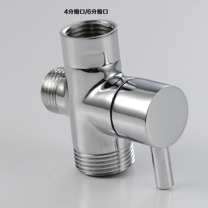 Copper water divider quick-opening water divider valve, three-way showerhead accessories, shower conversion valve, one inlet two, 4 and 6 branches details Picture