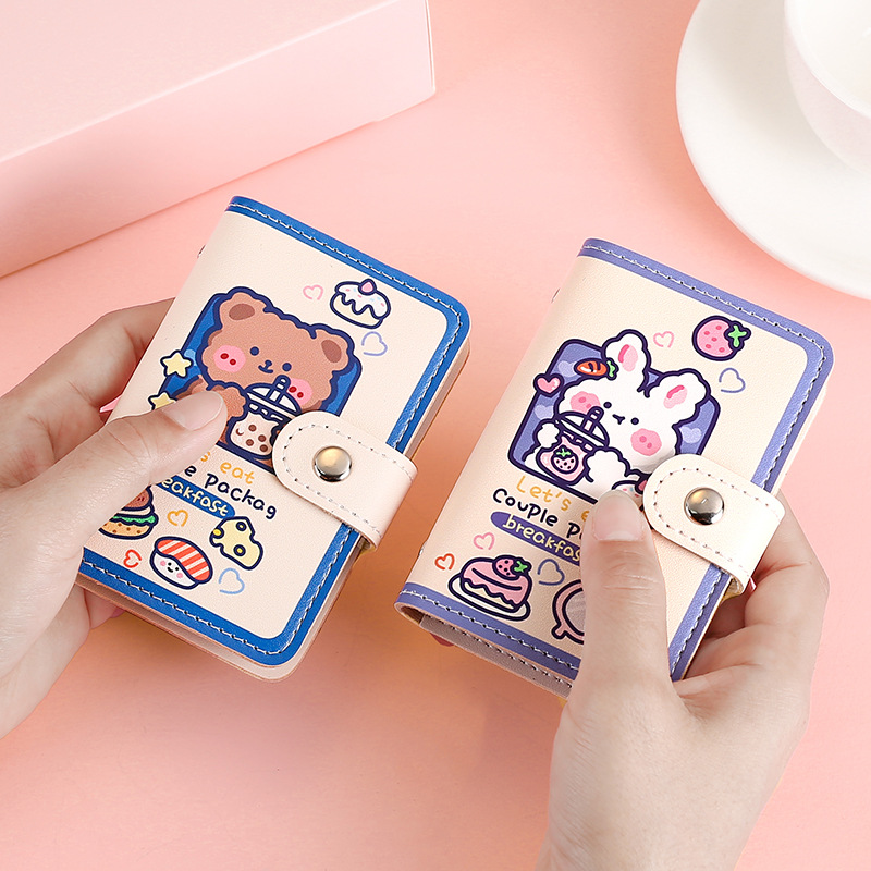 Best-selling cute card bag with multiple card slots, anti-demagnetization, large capacity, creative, fashionable and compact design, anti-theft card for women Specification drawing