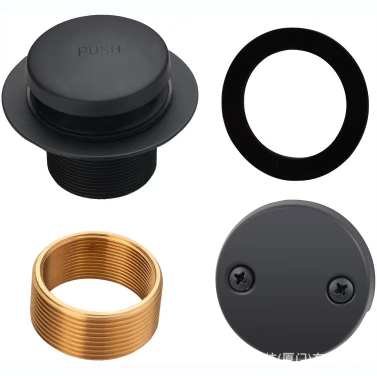 Copper nut American-style bathtub drain, anti-odor bathtub drain, bathtub plug replacement, bathtub drainage accessories details Picture