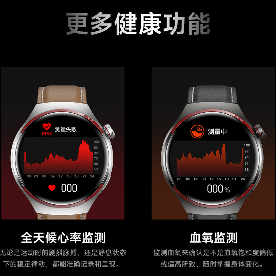 The cross-border bestseller Watch4pro smartwatch features smart sports calls, heart rate, blood oxygen, blood pressure monitoring, NFC offline details Picture