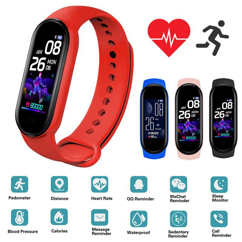 M5, M6 and M7 smart wristbands with color screens, step count, heart rate, blood pressure, incoming calls, information reminders, and one-piece consignment service details Picture