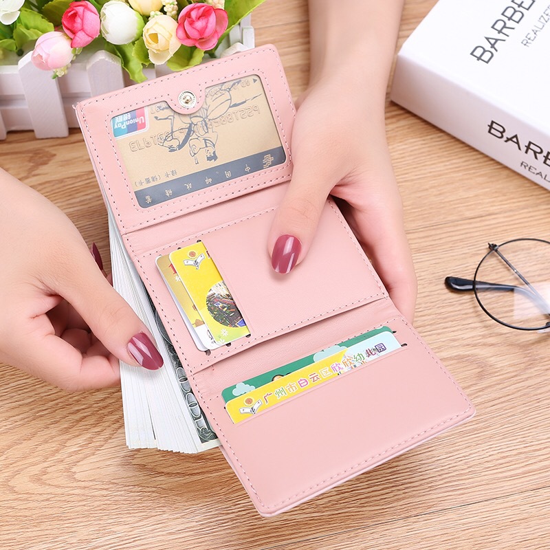 2021 New Style Women's Wallet Summer Fresh and Clean Women's 30% off Wallet Short and caring women's wallet card case details Picture
