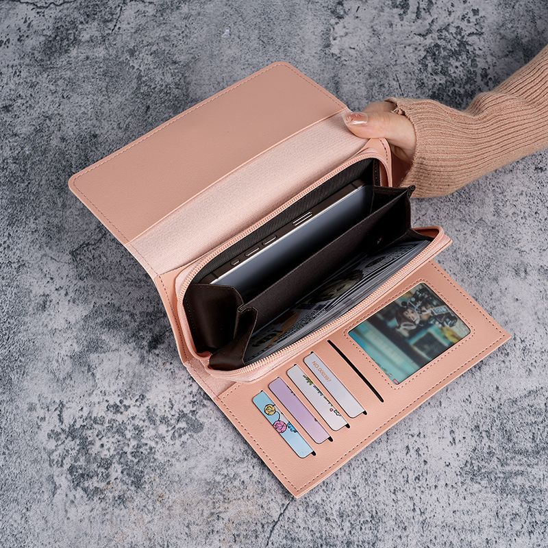 Ins-style wallet for women, long style, 30% off, student version, high appearance level, durable, large capacity, mobile phone case integrated details Picture