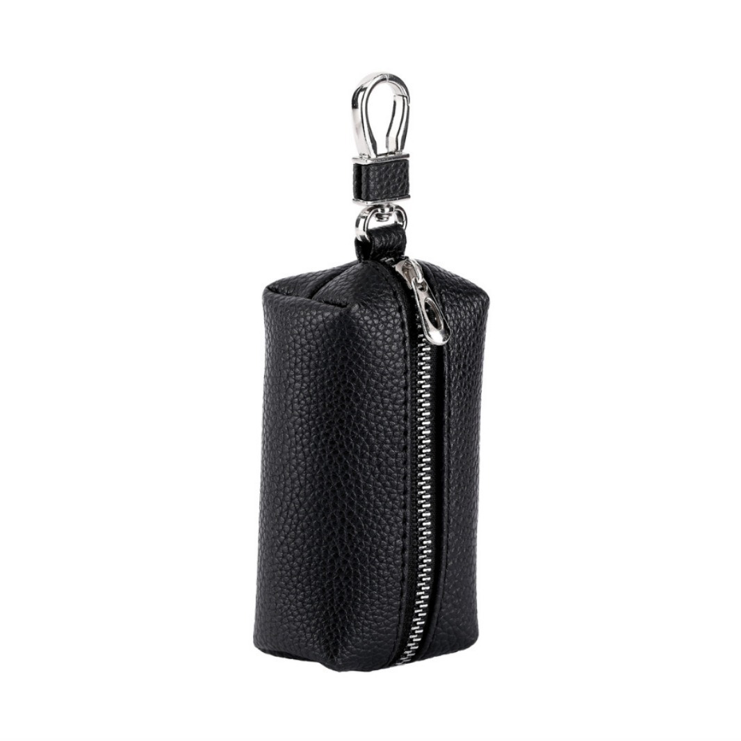 New waterproof key case with high appearance level, featuring genuine leather texture and lychee pattern. It is a two-in-one key storage case and coin purse Item Picture