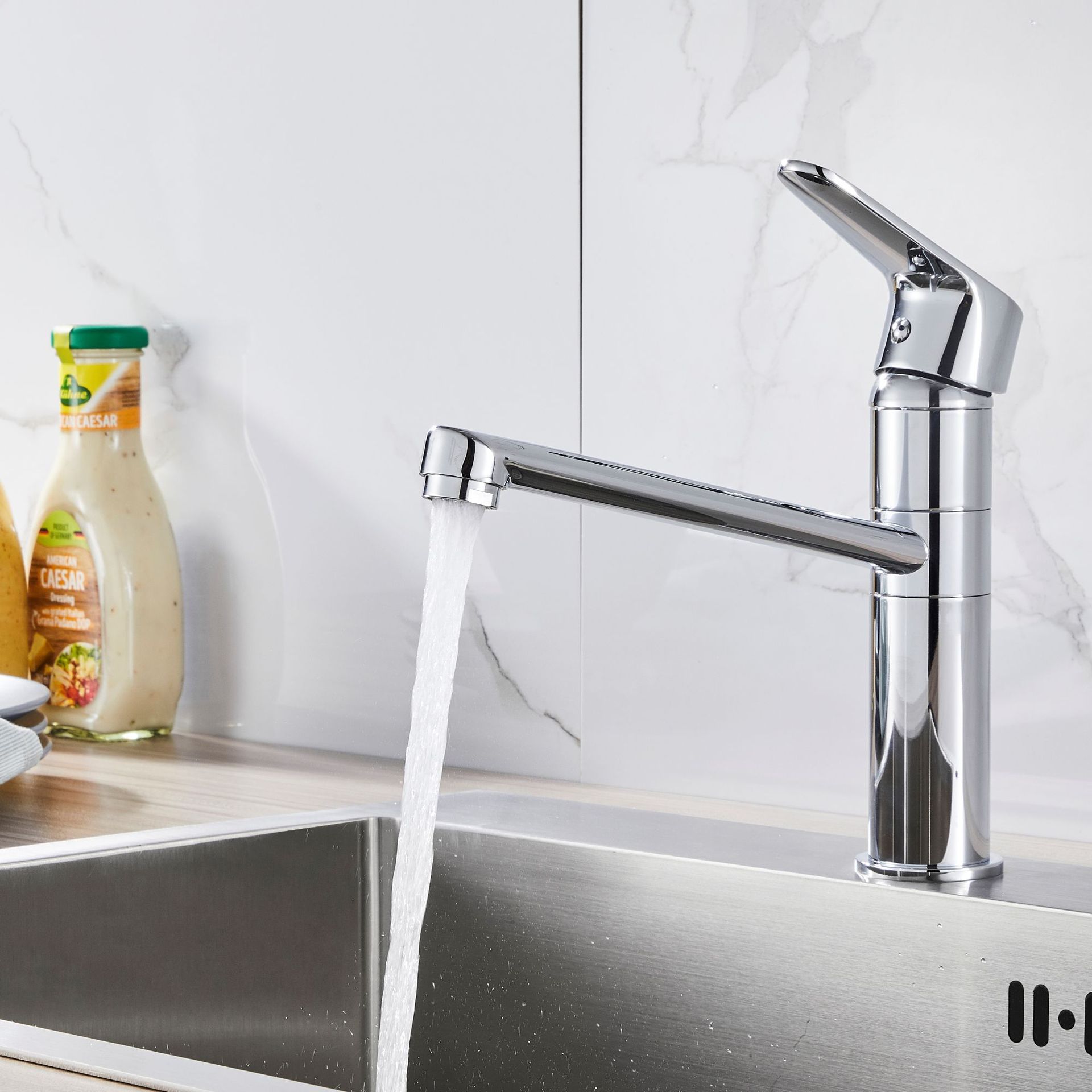 All-copper kitchen sink, sink, faucet, washbasin, washbasin, versatile for hot and cold, rotatable faucet, for household use Specification drawing