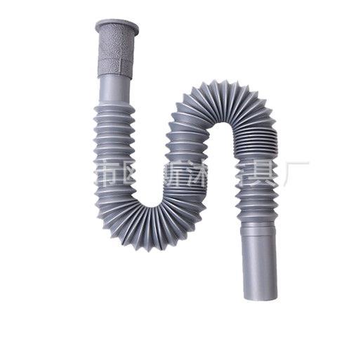 Washbasin, countertop, drain pipe, sink, washbasin, and sink drain pipe, grey rubber head plastic drain Item Picture
