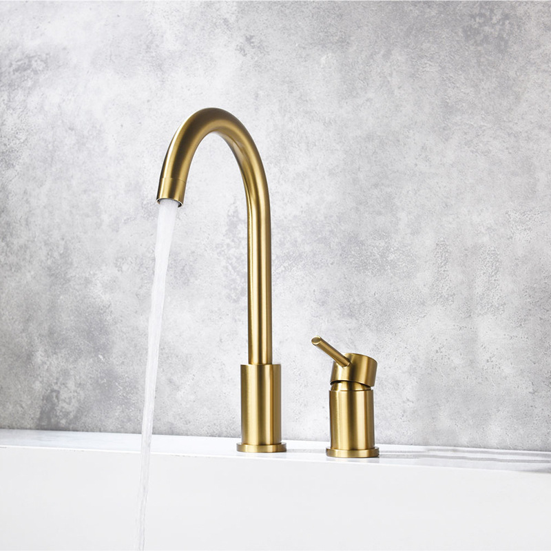 All-copper bathtub edge, bathroom, bathtub faucet, cold and hot split, sitting bathtub faucet, cross handwheel for export details Picture