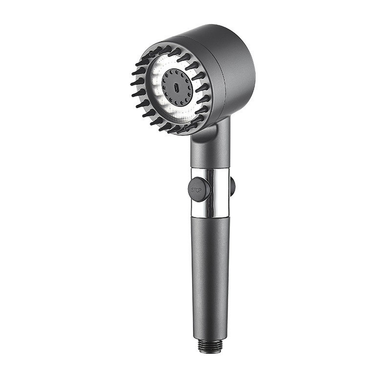 Cross-border pressure-increasing showerhead, household bathroom shower head, hand-held showerhead, pressure-increasing and hose set Item Picture
