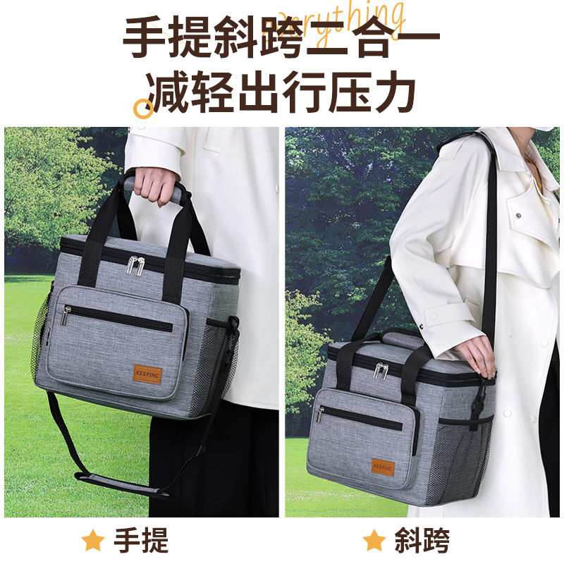 Cross-border Amazon large-capacity picnic bags, outdoor camping lunch boxes, insulated bags, car ice packs, and hand-held bags with meals Application Scenario