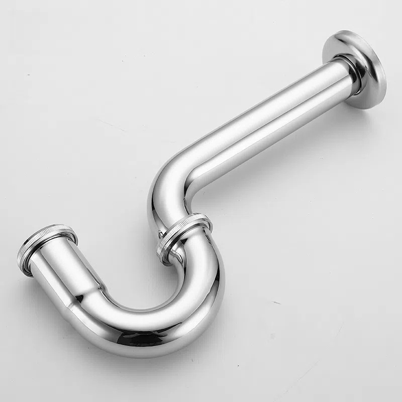 Washbasin, stainless steel drainpipe, washbasin, U-shaped anti-odor washbasin, washbasin, wall drainage, P-shaped and S-shaped drainage pipes details Picture