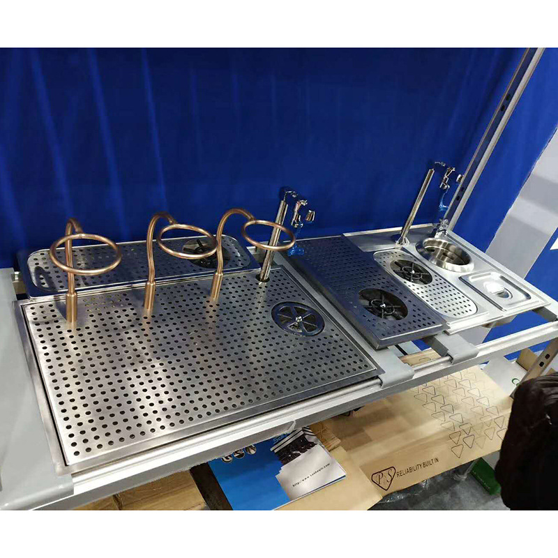 Coffee shop hand-brewed coffee operation counter, commercial milk tea shop cleaner, water purifier, cup pusher, faucet, cup holder Application Scenario