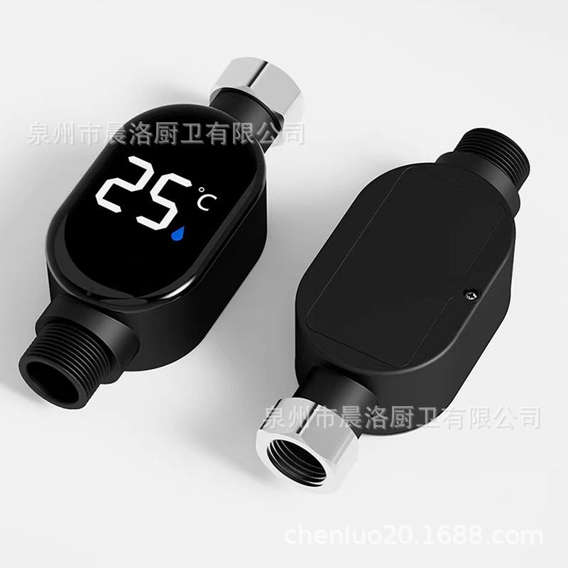 Shower head thermometer, baby bath temperature measurement and sensing, shower accessory display, solar household water temperature meter, dedicated Item Picture