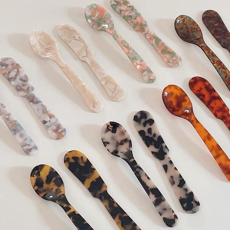 Ins-style dessert spoon, the same jam and butter knife tableware as French bloggers, afternoon tea cake spoon, photo props full figure
