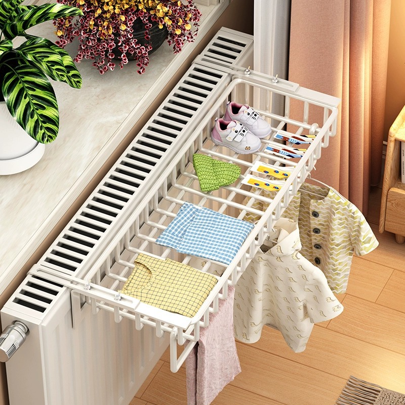Special hooks for household heating pipes, drying rack, clothes drying rack, clothes drying storage rack Application Scenario